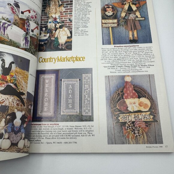 Country Marketplace Magazine Holiday Preview 1998 Folkart Treasures Vintage Issu - Picture 8 of 8